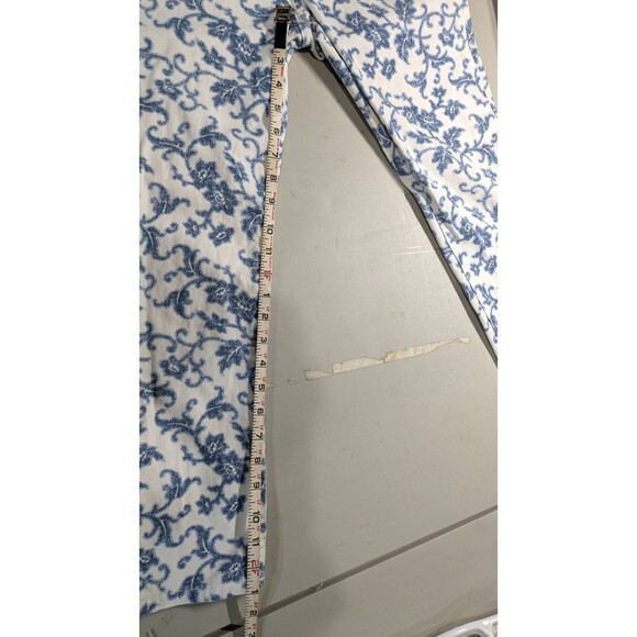 Vintage Ralph Lauren Jeans Co LRL Petite 6 Ankle Floral Jeans Blue White Zip Up - Picture 3 of 9